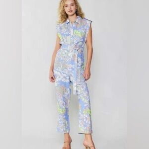 Current Air Pastel Floral Jumpsuit